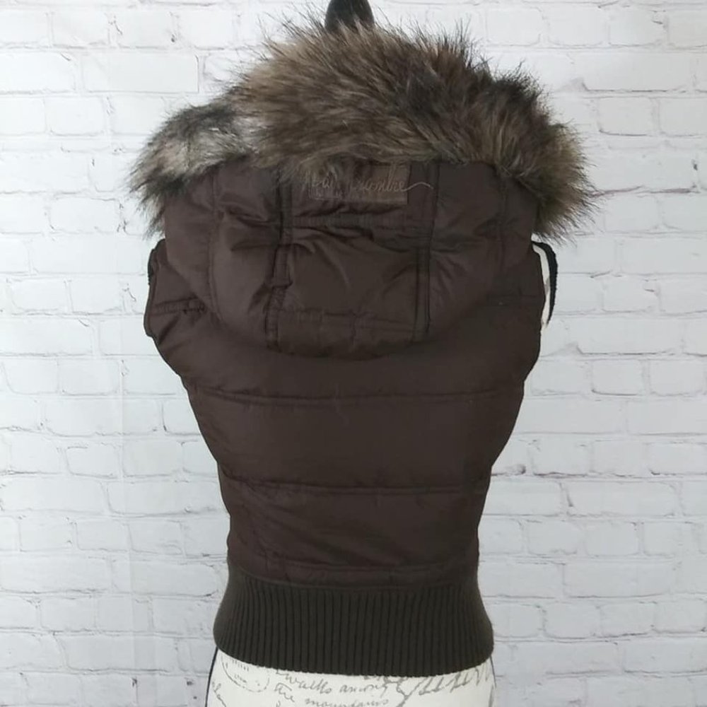 Abercrombie Size L Girls Brown Down Puffer Vest - Picture 3 of 10
